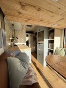 Olivia is a custom camper van with unique layout