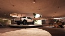 Designer Kelly Wearstler has created the perfect custom, live-in garage for the new GMC Hummer EV