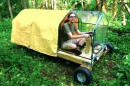 DIY electric mini-camper isn't exactly "off-road," but it could work for an overnight stay
