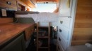 This DIY Camper Van Is an Affordable Tiny Home With a Snug Interior and a Pull-Out Garage