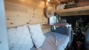 This DIY Camper Van Is an Affordable Tiny Home With a Snug Interior and a Pull-Out Garage