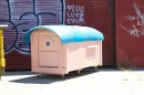 The Dumpster Home is a mobile micro-home completed in 2011 and used as a summertime residence in NYC