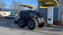 Sherp ATV running errands around town
