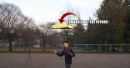 The flying umbrella is a homemade drone with an umbrella, bringing this old accessory into the present