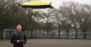 The flying umbrella is a homemade drone with an umbrella, bringing this old accessory into the present