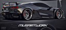 Full Carbon Fiber C8 Chevy Corvette rendering-to-reality by musartwork