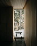 hinterhouse is an EV-friendly, absolutely striking cabin hidden in the woods