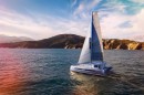 Hu'chu 55 is a sailing cat with electric propulsion and the noblest of goals