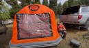 The Floating Tent is a tent for water use, ideal for family camping trips - if you dare
