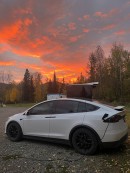 This is Beluga, a 2020 Tesla Model X turned into a minimalist mobile home