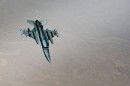 F-16 Fighting Falcon flying inverted