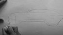 Aston Martin DBX design sketch