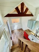The Lucille tiny home is based on the Zeus model, is packed with color and personality