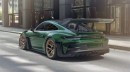 2023 Porsche 911 GT3 RS in Porsche Racing Green Metallic and with the Weissach Pack