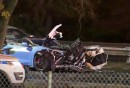 Firefighter saves the life of driver trapped inside Corvette C8