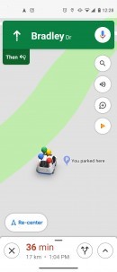 Google Maps anniversary car icon on Android
