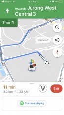 Google Maps anniversary car icon on iPhone