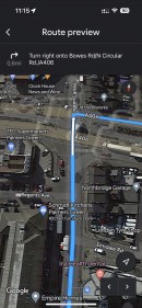 Google Maps route preview