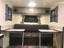 The TrailManor is a hard wall pop-up travel trailer that can sleep as many as six people