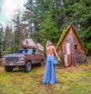 Truck Cabin is a full DIY tiny house sitting in the bed of a '79 Ford F-250