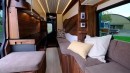 This Custom Camper Van Features a Stunning Walnut Interior Packed With Hidden Features