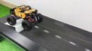 LEGO Monster Truck on a treadmill