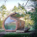 The Monocoque Cabin proposes a more rustic, personalizable approach to prefabs