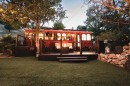 This trolley became a cozy retreat filled with amenities