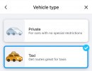 Vehicle types in Waze