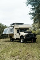 The Osprey Land Rover Defender 130 offers basic amenities to overlanding, in a retro package