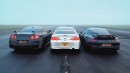 690-hp Porsche 911 Turbo vs. 690-HP Nissan GT-R vs. 611-HP Honda Integra Type R