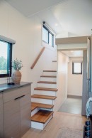The Halcyon tiny home is downsized luxury with a very minimalist vibe