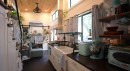 Blue and chic tiny house with two lofts and a full bathroom