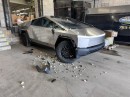 Tesla Cybertruck struck by semi truck