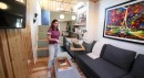 Tiny Home on Wheels With a Spacious Bathroom and a Loft Bedroom
