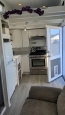 Pet-friendly tiny house kitchen