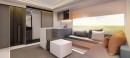 The SAIC Maxus Life Home V90 Villa Edition RV has second story with balcony and interior elevator