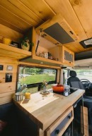This all-season camper van hides a stunning wood interior