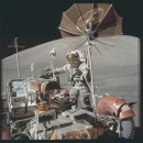 Apollo 17 Hasselblad image from film magazine 140/E - EVA-3 bun