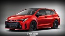 2023 Toyota GR Corolla Touring station wagon rendering by X-Tomi Design