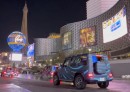 Three Mercedes EQG prototypes did the tank turn on Las Vegas Boulevard