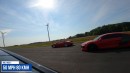 Ford Mustang vs Ferrari F430 vs Audi R8 drag race