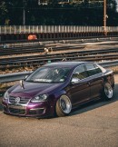 "Tilted TDI" Is One Crazy Jetta Locomotive Rolling Coal Through the Hood