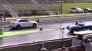 Shelby Cobra vs. Cadillac ATS-V drag race on DRACS