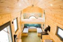 Tiny Classic trailer house elevator bed
