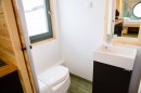 Tiny Classic trailer house bathroom