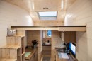 Tiny trailer house loft bedroom