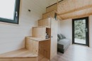 Tiny trailer house staircase
