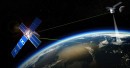 Rendering of two CubeSats in the low orbit