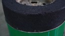 Homemade Airless Tire Cast from Crumb Rubber